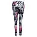 Casual Floral Print Drawstring Patchwork Long Pencil Pants for Women