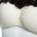Sweet Strapless Lacework Bra Low Waist Brief Bikini Set for Women