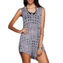 Casual Scoop Neck Sleeveless Cut Out Romper For Women