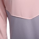 Fashion Round Collar Three Quarter Sleeve Color Block Bottom Dress for Ladies