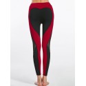 Heart Pattern Workout Leggings with Mesh Panel