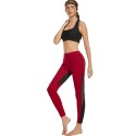 Heart Pattern Workout Leggings with Mesh Panel