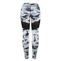 Trendy Camouflage Print Mesh Spliced Women Yoga Pants