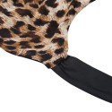 Shoulder Strap Padded Leopard Print Women Sports Suit