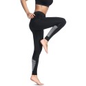 High Waist Pocket Stripe Skinny Elastic Women Yoga Pants