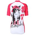 XINTOWN Short Sleeve Quick-dry Zipper Color Printed Cycling Jersey for Women