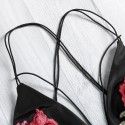 Spaghetti Strap Backless Floral Embroidery Women Bra Top
