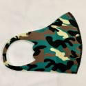 Children's Mask Dust Proof and Washable Hanging Ear Type Camouflage Masks Camouflage Green_Fine packaging
