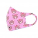 Children's Mask Dust Proof Breathable Washable Cartoon Print Hanging Ear Type Mask Pink bear_Packaging-already replaced