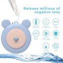 USB Wearable Air Purifier Necklace Portable Mini Air Lonizers for Adults Kids white