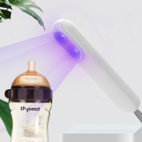 Mini UV Lamp Sterilizer Portable UVC Handheld Disinfection Light for Home Office Travel white