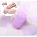 50pcs/Box Disposable Mini Soap Travel Washing Hand Bath Soap Paper Foaming Soap Case Paper