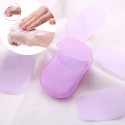 50pcs/Box Disposable Mini Soap Travel Washing Hand Bath Soap Paper Foaming Soap Case Paper