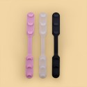 Face Guard Hook Ear Protector Silicone Bandage Adjustment Buckle Double Head Clasp Silicone Pink_Can be lengthened and cut