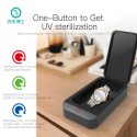 UV Disinfection Box Plastic Multi-function Sterilising Trays for Mobile Phone Watch black