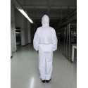 Disposable Bootie and Hood Coverall Suit Dustproof Breathable SMS Non-woven Isolation Garment 185cm