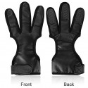 Archery Shooting Gloves Three Finger Protective Archery Gloves black_M
