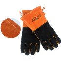Outdoor BBQ Gloves Camping Barbecue Heat Resistant Thickened Welding Protective Gloves Orange