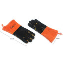 Outdoor BBQ Gloves Camping Barbecue Heat Resistant Thickened Welding Protective Gloves Orange