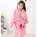 Kids Girls Boys Wide Brim Raincoat for Nursery Students Wear Pink_L
