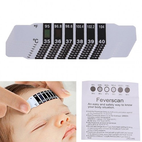 Reusable Flexible Head Fever Forehead LCD Thermometer Strip Color Change Home Test Temperature 1pc