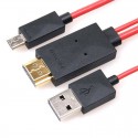 Micro USB to HDMI 1080P HD TV Cable Adapter - for Android Samsung Phones 11PIN, Black