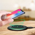 Wireless Fast Charger Qi 15W Charging Stand Pad Mat Dock For iPhone/Samsung/LG black