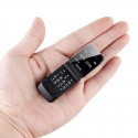 Mini Flip Mobile Phone 0.66" Smallest Cell Phone Wireless Bluetooth FM Magic Voice Handsfree Earphone for Kids Orange