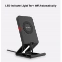 QI 10W Wireless Charger for Android/iPhone Cellphone Fast and Safe Charging Vertical Stand Elegant Desk Charger black