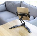 2 in 1 Flexible Lazy Bracket Pull-Up Desktop/Wall Cell Phone Tablet Holder Stand Adjustable Mount Silver