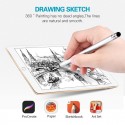 2 in 1 Stylus Pen Capacitive Screen Touch Pencil Drawing Pen for Tablet Android Smartphone Golden
