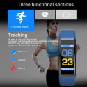 115plus Bluetooth Smart Watch Heart Rate Blood Pressure Monitor Fitness Tracker Bracelet, Black