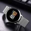 Q8 Screen Smartwatch Fashion Fitness Tracker Heart Rate Monitor Smart Watch - Silver steel