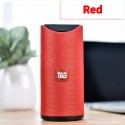 Bluetooth Speaker Portable Outdoor Loudspeaker Wireless Mini Column 3D 10W Stereo Music Surround Support FM TF Card Bass - Red