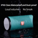 Bluetooth Speaker Portable Outdoor Loudspeaker Wireless Mini Column 3D 10W Stereo Music Surround Support FM TF Card Bass - Blue