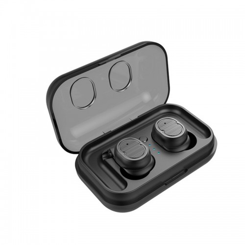 TWS IPX5 Touch Control Bluetooth 5.0 Earphones with Charger Box - Black