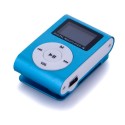 Metal Clip Digital MP3 Player LCD Screen for 2/4/8/16GB TF Card Blue