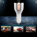 G52 USB Car Charger FM Transmitter Bluetooth 5.0 FM Modulator Headset Wireless Aux Audio Privacy Protection Fast Charger white