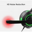 Wired Headset Head-mounted RGB Illusion with Lights Heavy Bass Earphones Colorful