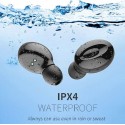 Bluetooth Headset Wireless IPX4 Waterproof Stereo Built-in Sports Microphone TWS 5.0 Headset black