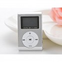Silver Mini MP3 Player Clip USB FM Radio LCD Screen Support for 32GB Micro SD