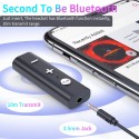 Bluetooth 5.0 Receiver For 3.5mm Jack Earphone Clip Type Wireless Adapter Bluetooth Aux Audio Music Transmitter black