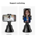 Portable Smart Shooting Selfie Stick 360 Rotation Auto Face Tracking Object Tracking Camera Phone Holder black