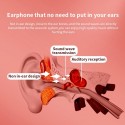 Bone Conduction Earphone Bluetooth Wireless Not In-ear Headphones Waterproof Sports Headset red