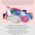 Bluetooth 5.0 Ear Headphones Foldable Stereo Wireless Set Mic LED Light Volume Control Support For Kids red
