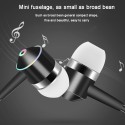 3.5mm Earphone In-ear Stereo 1.2m Wired Headset with Mic Compatibility Smartphones white