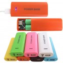 5600mAh Power Bank Rechargeable 2x 18650 Battery Charger Case Removable Back Cover Charging Box Compatible for Cellphone Yellow