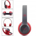 P47 Bluetooth Headset Foldable Wirless Stereo Earphone Support MP3 TF Card With Mic Widely Compatible Headphone Matte red