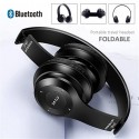 P47 Bluetooth Headset Foldable Wirless Stereo Earphone Support MP3 TF Card With Mic Widely Compatible Headphone Matte white