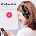 T5 Wireless Bluetooth Headset Foldable Head-mounted Headset Running hanging ear stretch computer game headset Black red